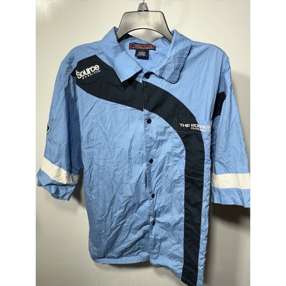 Vintage The Source Clothing Company Men's L  Short Sleeve Button-Up
